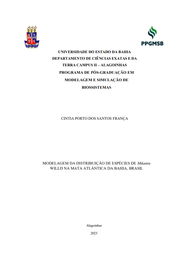 Capa da Dissertação