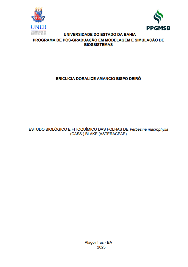 Capa da Dissertação