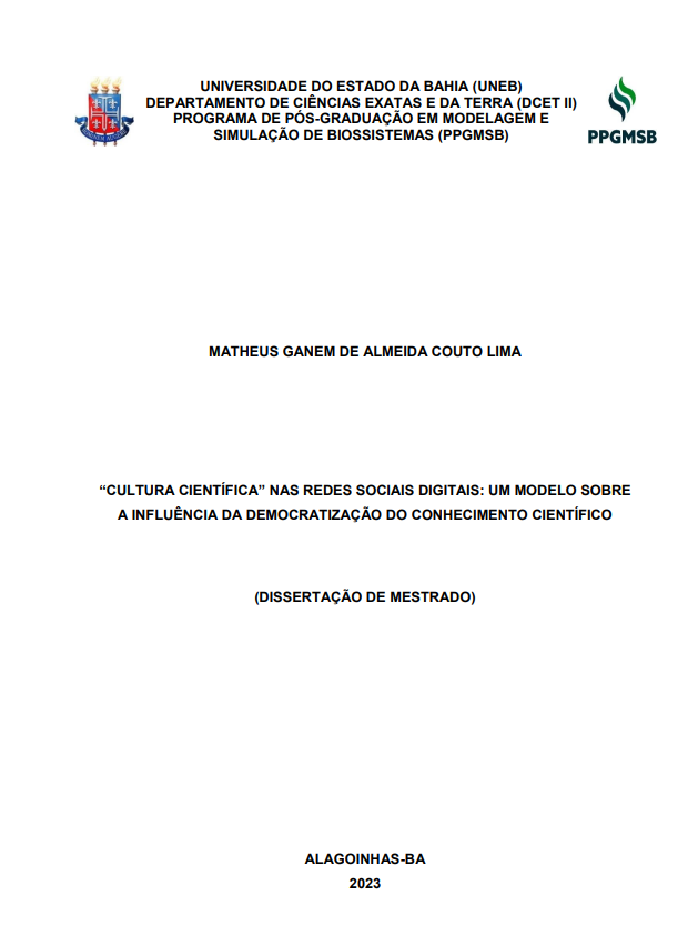 Capa da Dissertação