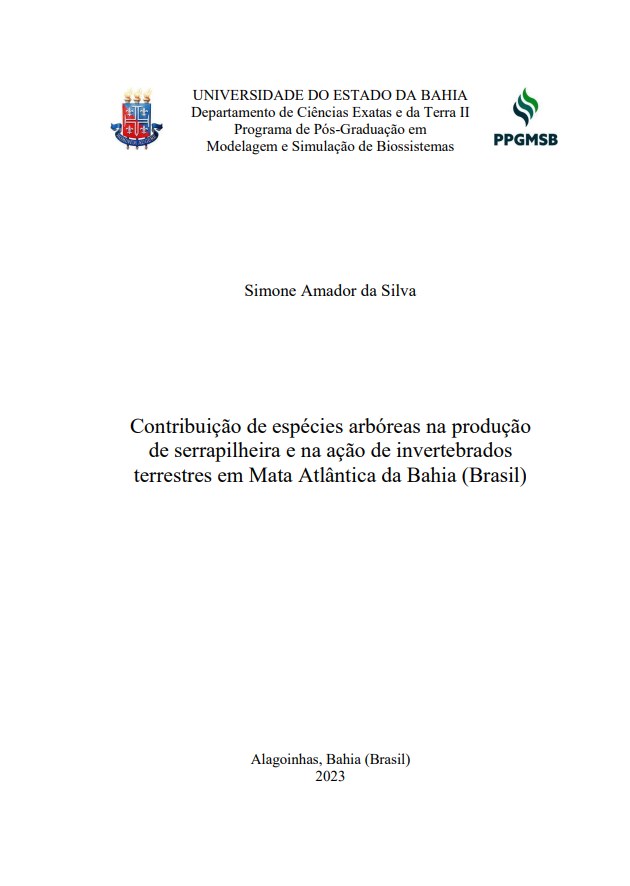 Capa da Dissertação